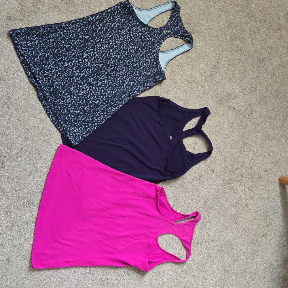 lululemon athletica Racerback Tank Tops - Patterned Black, Navy, Pink